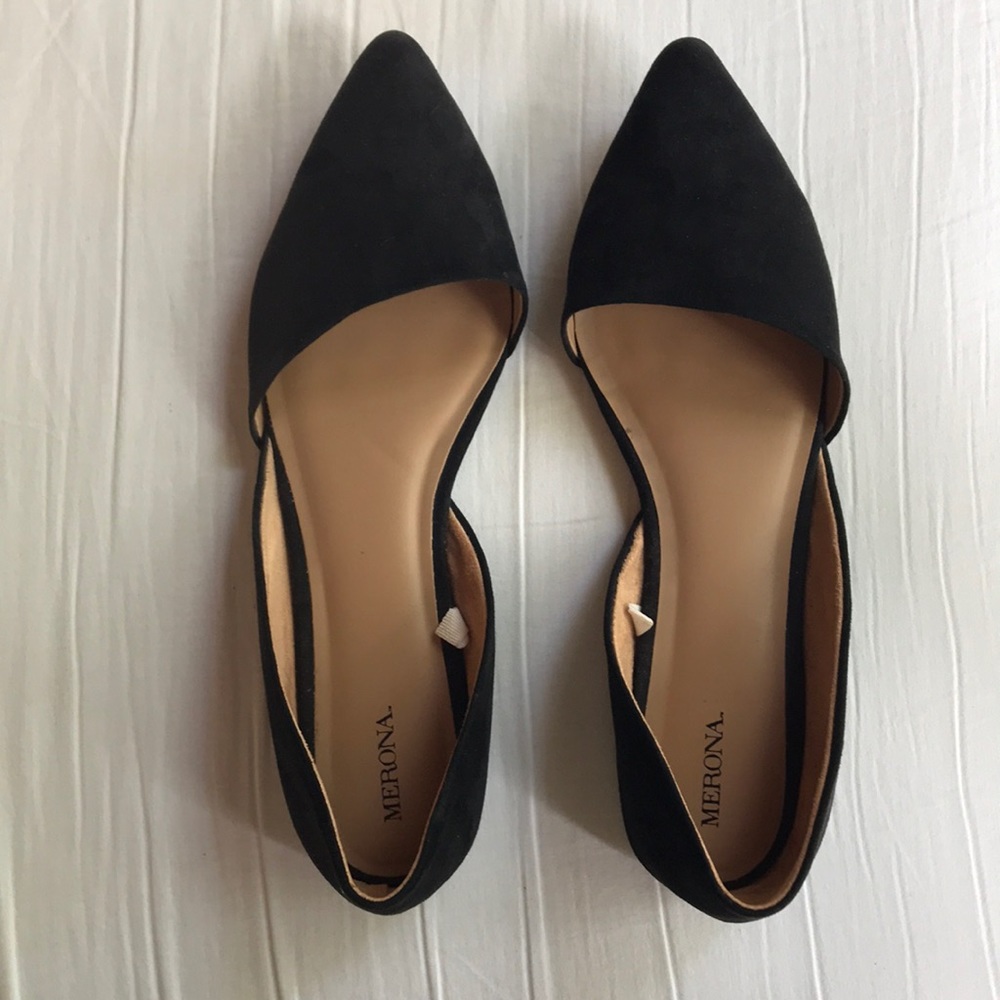 Black flats, size 11